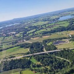 Flugwegposition um 14:39:51: Aufgenommen in der Nähe von Garmisch-Partenkirchen, Deutschland in 1012 Meter